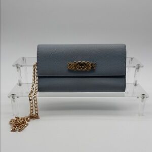Gucci Interlocking GG Continental Emblem Python Accent Wallet